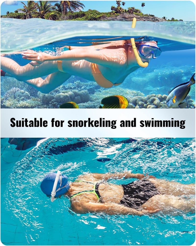 W WSTOO WSTOO Adults Diving Snorkel Breathing Tube Silicone Flexible Foldable Snorkel Anti-Drop for Freediving Swim Training,Diving and Scuba Diving,Easy to Carry for Travel - Image 4